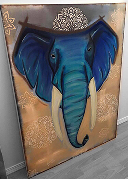 buddah elephant oil painting