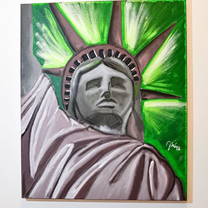 lady liberty oil painting