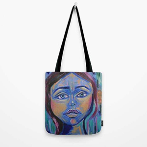 oil painting printed book bag